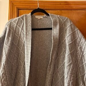 Grey poncho style cardigan